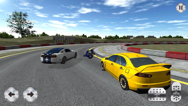 New car VS bike race simulator screenshot-3