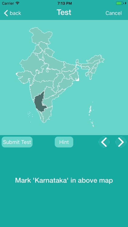 India Map With Learn And Test