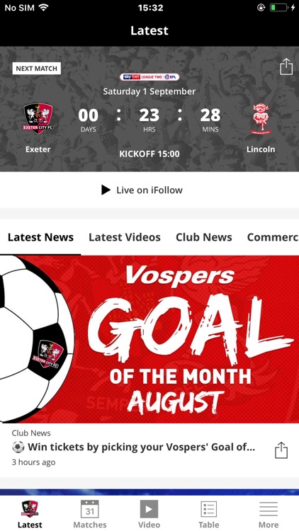 Exeter City Official App