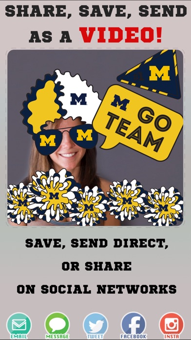 Michigan Wolverines Animated Selfie Stickers screenshot 4