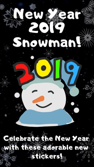 New Year 2019 Snowman