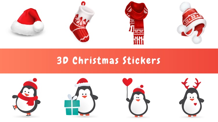 3D Merry Christmas Fun Sticker