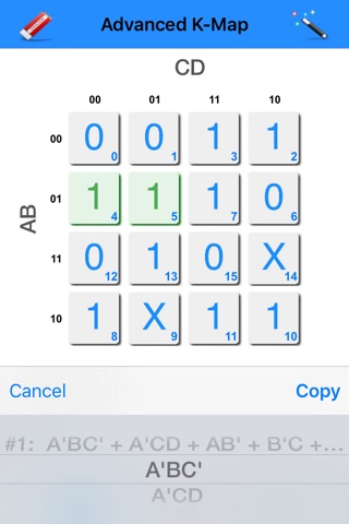 Karnaugh & Boolean Minimizer screenshot 2