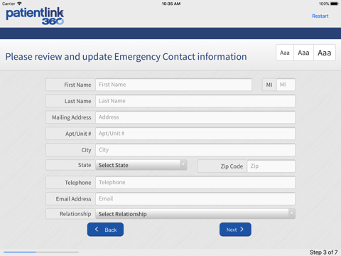 PatientLink 360 Check-In screenshot 3