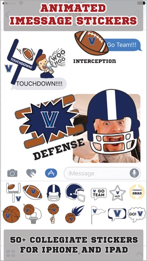 Villanova Wildcats Animated+Stickers for iMessage(圖1)-速報App