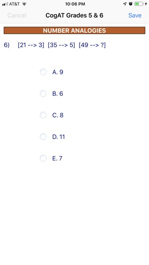 CogAT Grades 5 & 6(圖2)-速報App