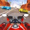 Drive various motorcycles through traffic and different lanscapes