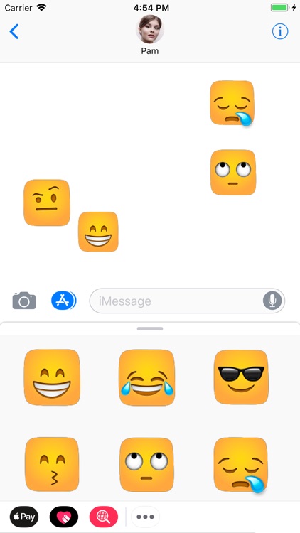 Square animated emoji sticker