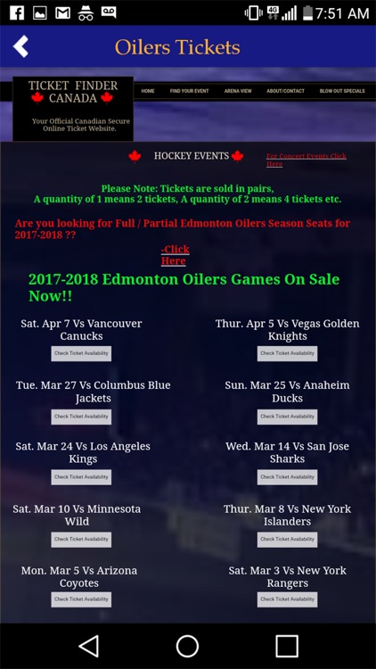 Ticket Finder Canada