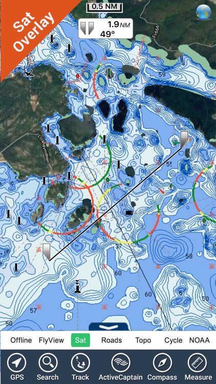 Marine : Bergen - GPS nautical sailing charts