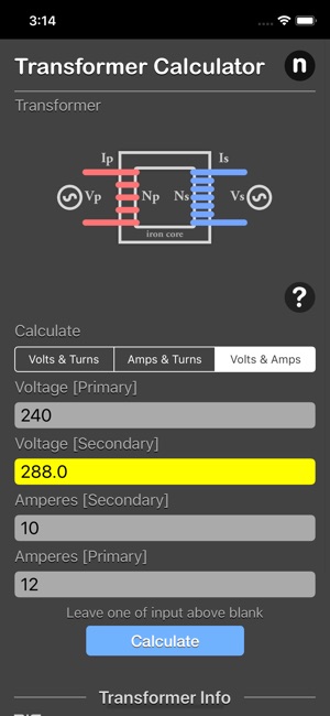 Transformer Calculator Plus(圖6)-速報App