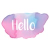 Hello - Watercolor Stickers