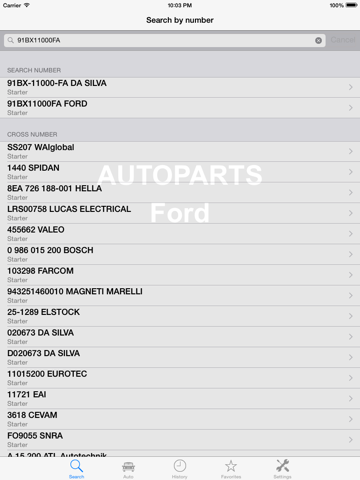 Скриншот из Autoparts for Ford