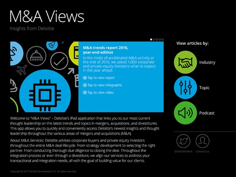 Deloitte M&A Views screenshot 2