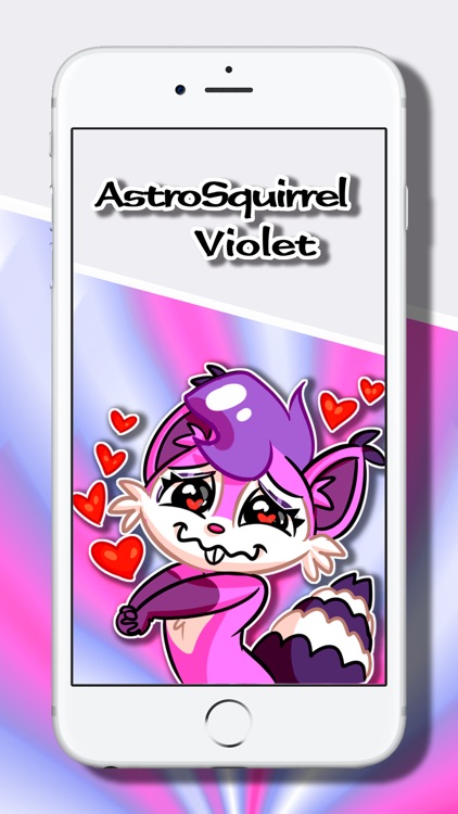 Love Stickers: Astro Squirrel Violet