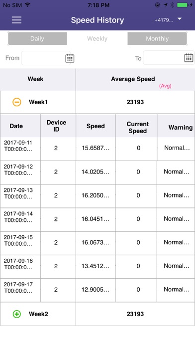 Moda MotorData IoT screenshot 2