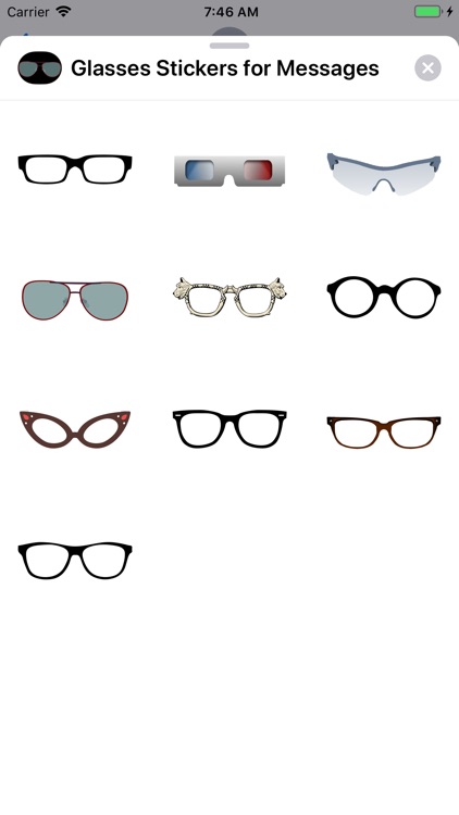 Glasses Stickers for Messages