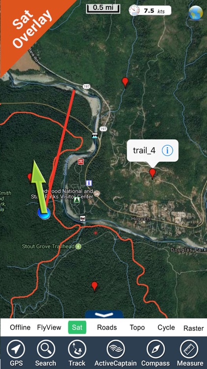 Redwood National Park gps and outdoor map