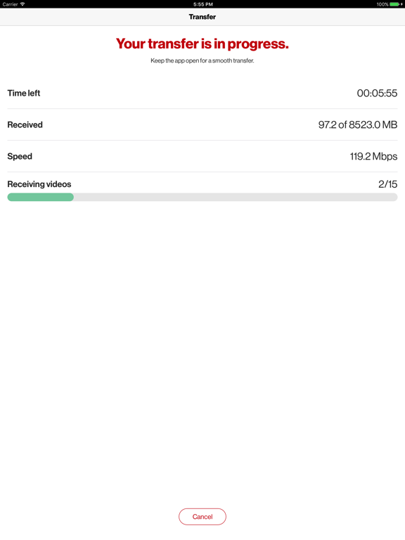 Screenshots of Content Transf for iPad