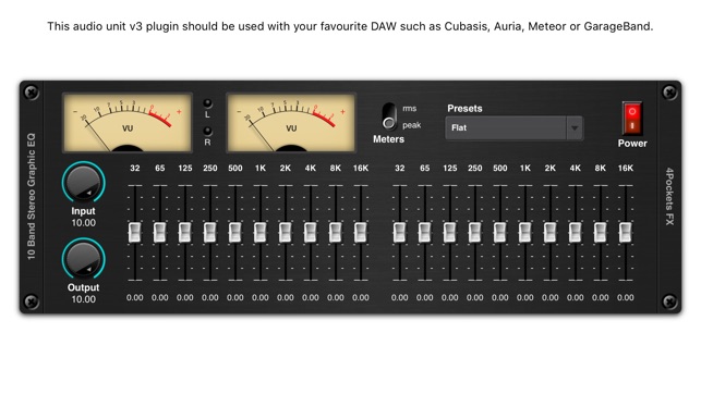 Stereo Graphic EQ AUv3 Plugin