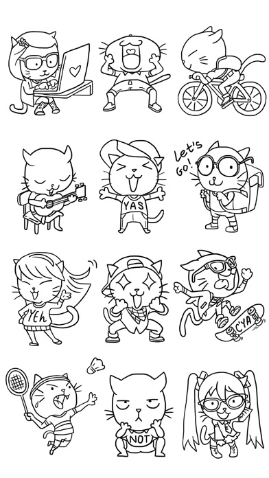 Nerdy Kitty: Cool Cat Stickers screenshot 4