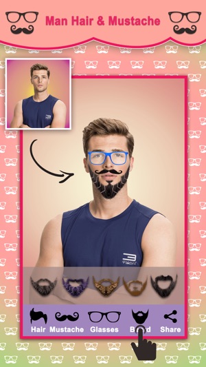 Men Hair Style Mustache Photo Editor(圖4)-速報App