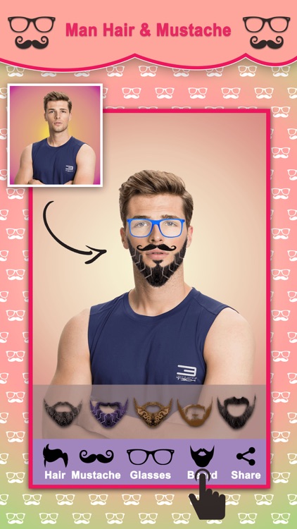 Men Hair Style Mustache Photo Editor screenshot-3