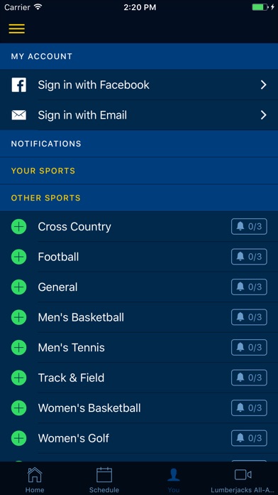 NAU Athletics screenshot 3