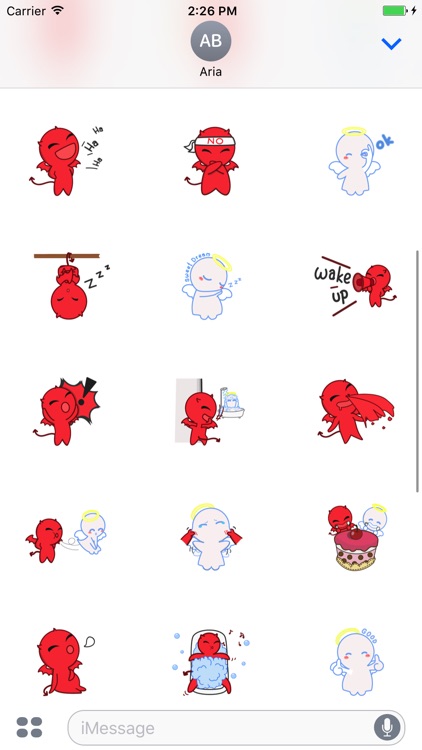 Devil And Angel Love Sticker