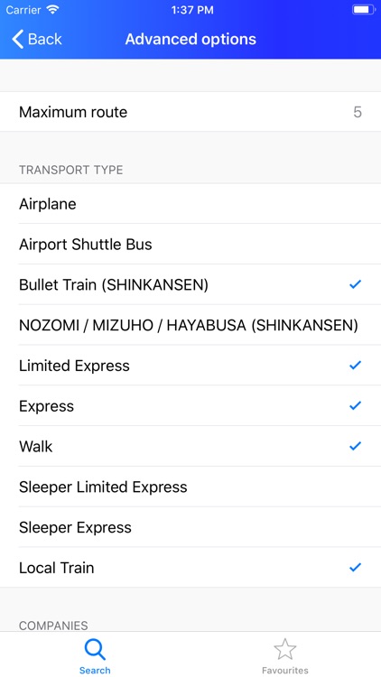 Japan Direct - route and train screenshot-4