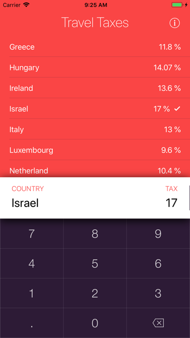 Travel Tax Calculator screenshot 2