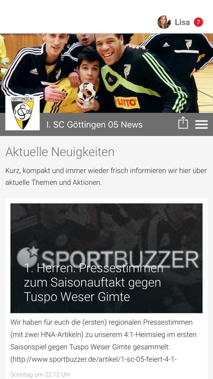 I. SC Göttingen 05 News