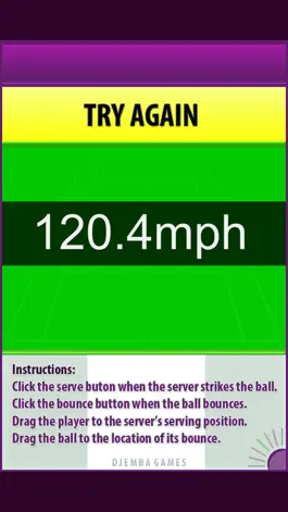 Game screenshot Tennis Serve Speed apk