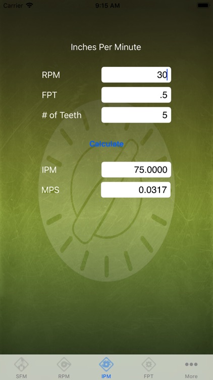 Feed Rate Calculator Lite