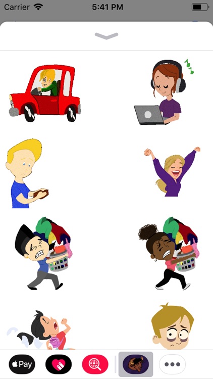 College Animated Life Stickers