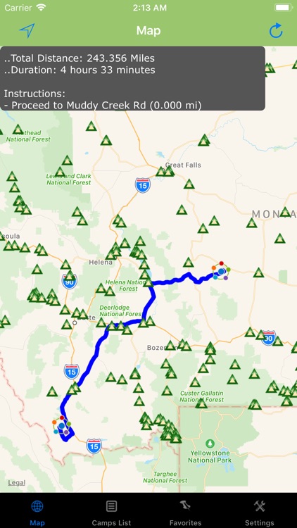 Montana – Camping & RV spots