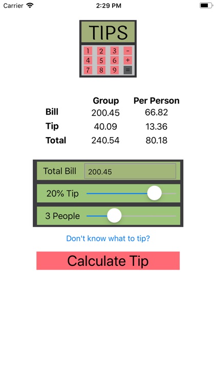 Best Tip Calculator % screenshot-3