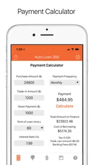 auto loan calculator 360 iphone screenshot 2