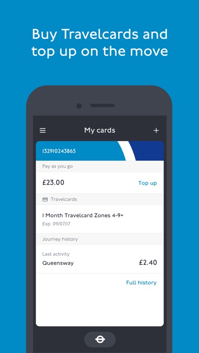 TfL Oyster and contactless screenshot 2