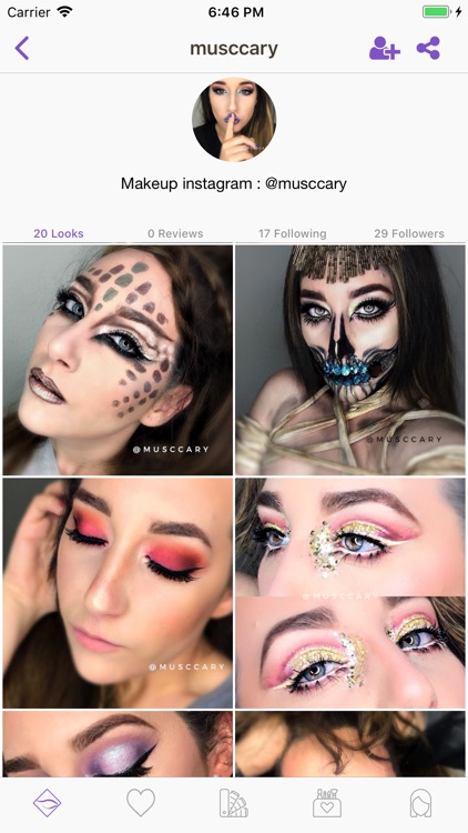 Facechart. Makeup & Looks