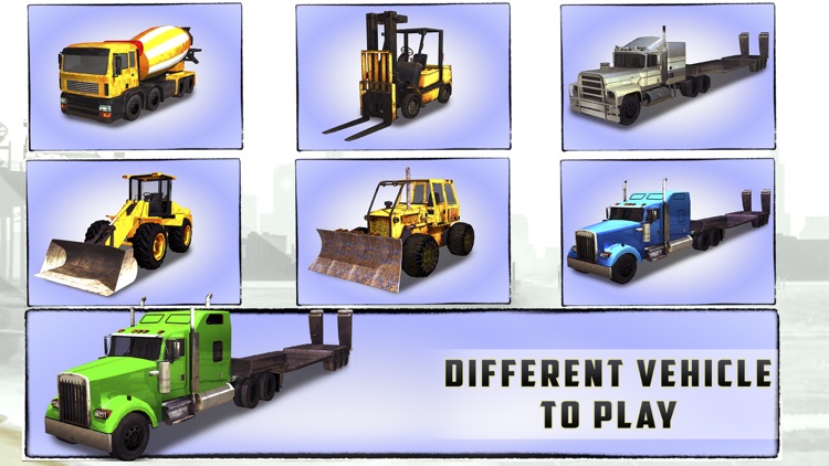 Construction Vehicles Cargo Truck Game