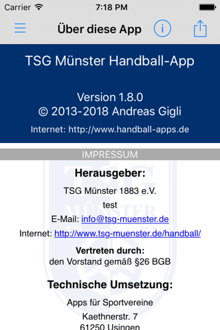 TSG Münster Handball screenshot 4