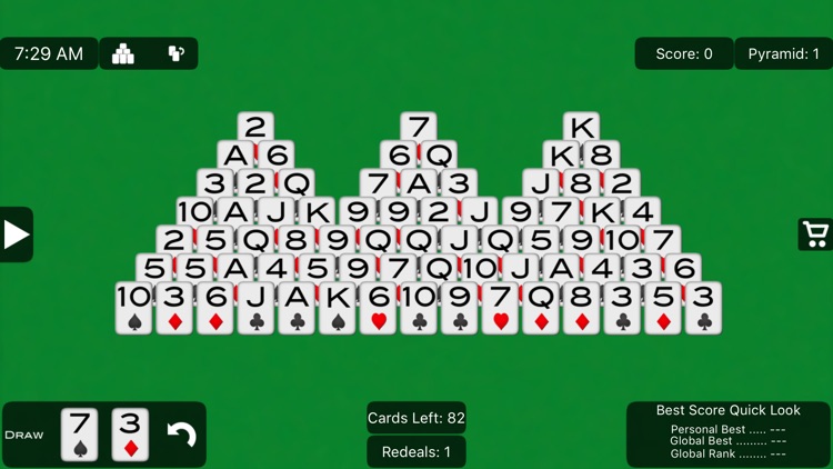 Pyramid Solitaire Lite