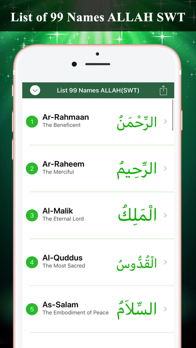 How to cancel & delete Al Asma Ul Husna - ALLAH (SWT) from iphone & ipad 3