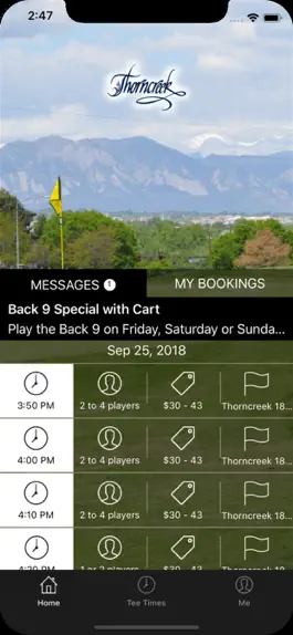 Game screenshot Thorncreek Golf Tee Times mod apk