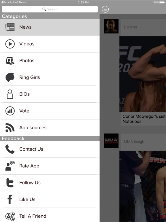 MMA unlimited | Latest Martial Arts Fights Sports News screenshot