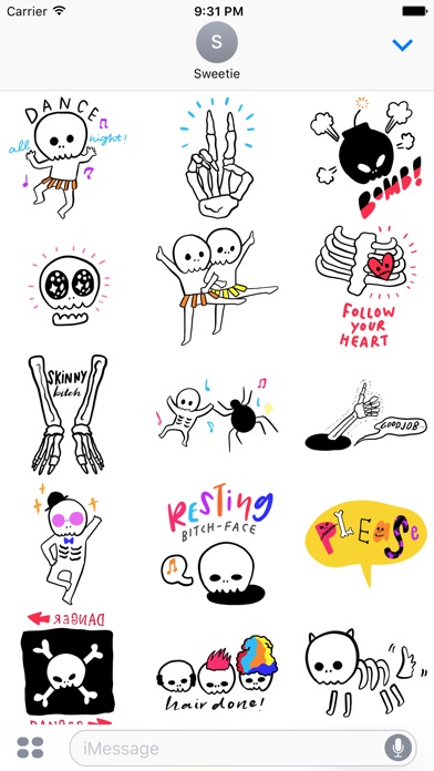 Happy Halloween! Skeleton Sticker Pack screenshot 2