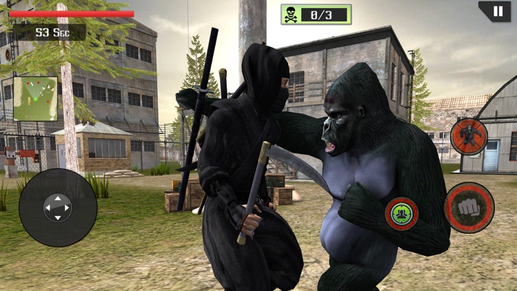 Ape Vs Ninja Assassin Fighting screenshot-3