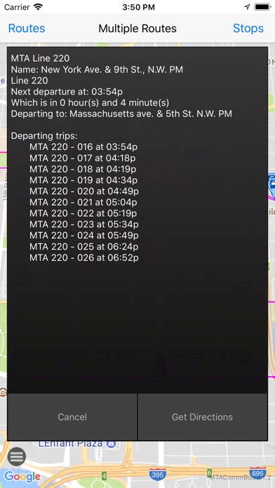 MTA Maryland Commuter Bus screenshot 2