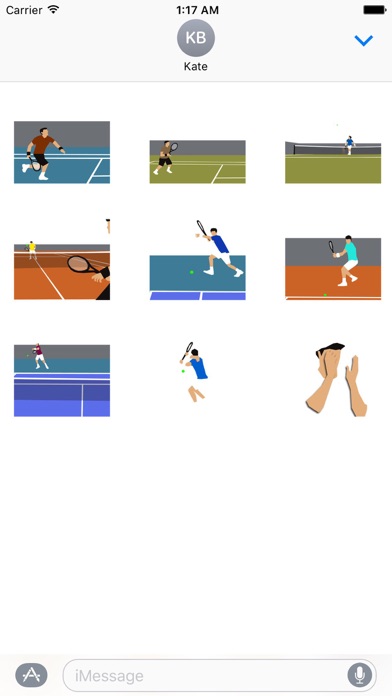 Men's Tennis Shots Sticker screenshot 2